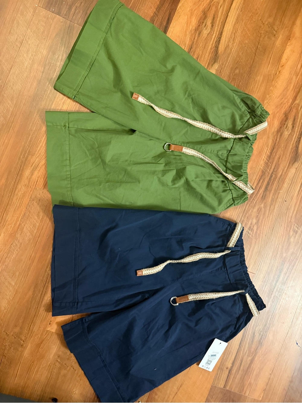 Woman Casual Drawstring Shorts - Green & Navy bundle nwt